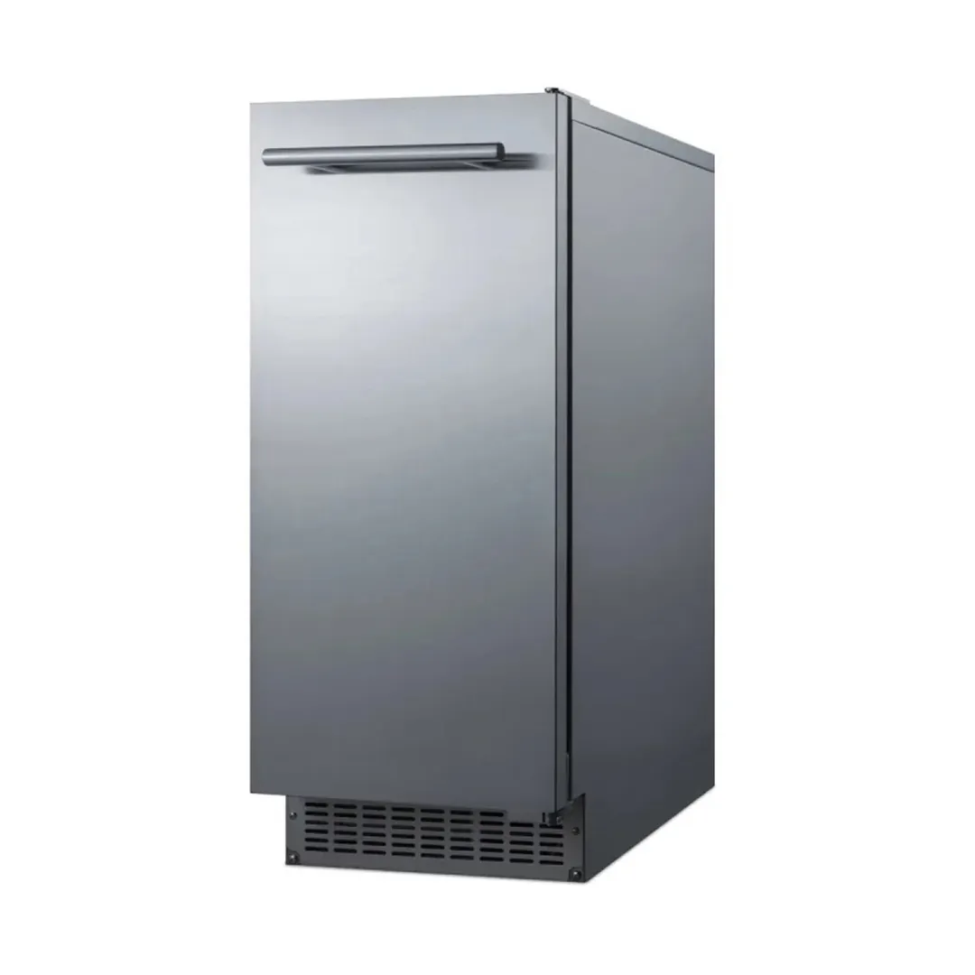Summit BIM68OSPUMP 15" Air Cooled Gourmet 62 lb Undercounter Ice Machine with 26 lb Bin, Pump Drain
