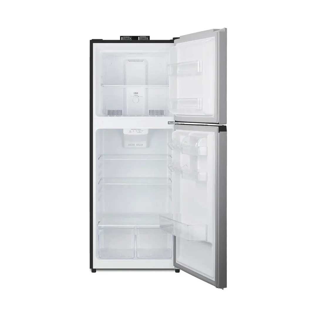 Summit BKRF1089PL 23" Break Room Refrigerator-Freezer, Black Interior-Stainless Steel Exterior, 10.1 cu. ft.