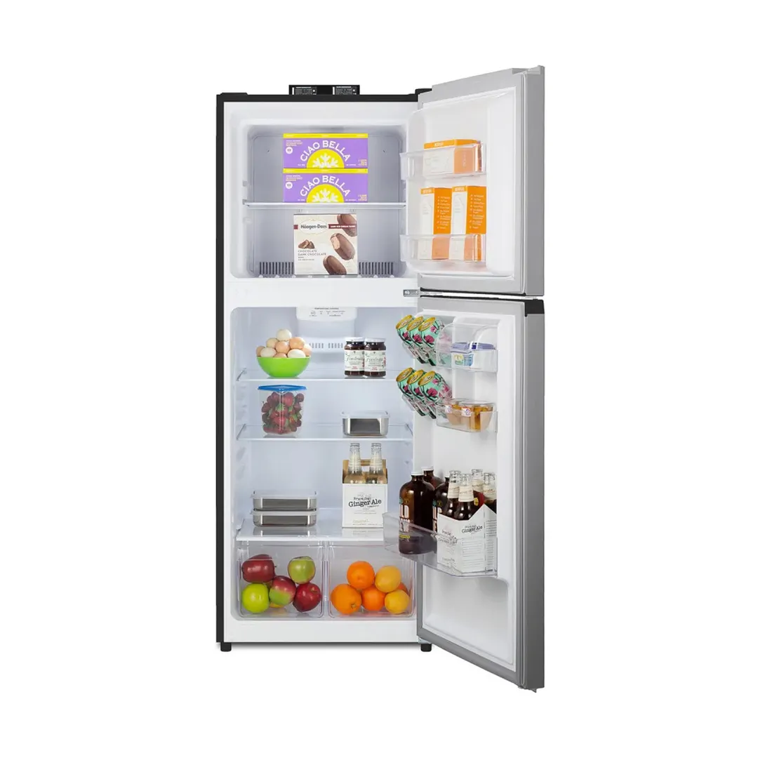 Summit BKRF1089PL 23" Break Room Refrigerator-Freezer, Black Interior-Stainless Steel Exterior, 10.1 cu. ft.