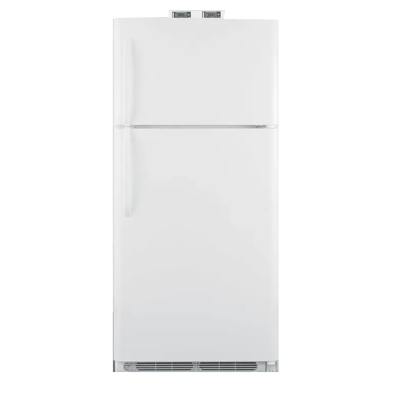 Summit BKRF18W 30" Break Room Refrigerator-Freezer in White, Reversible Door, 18 cu. ft.