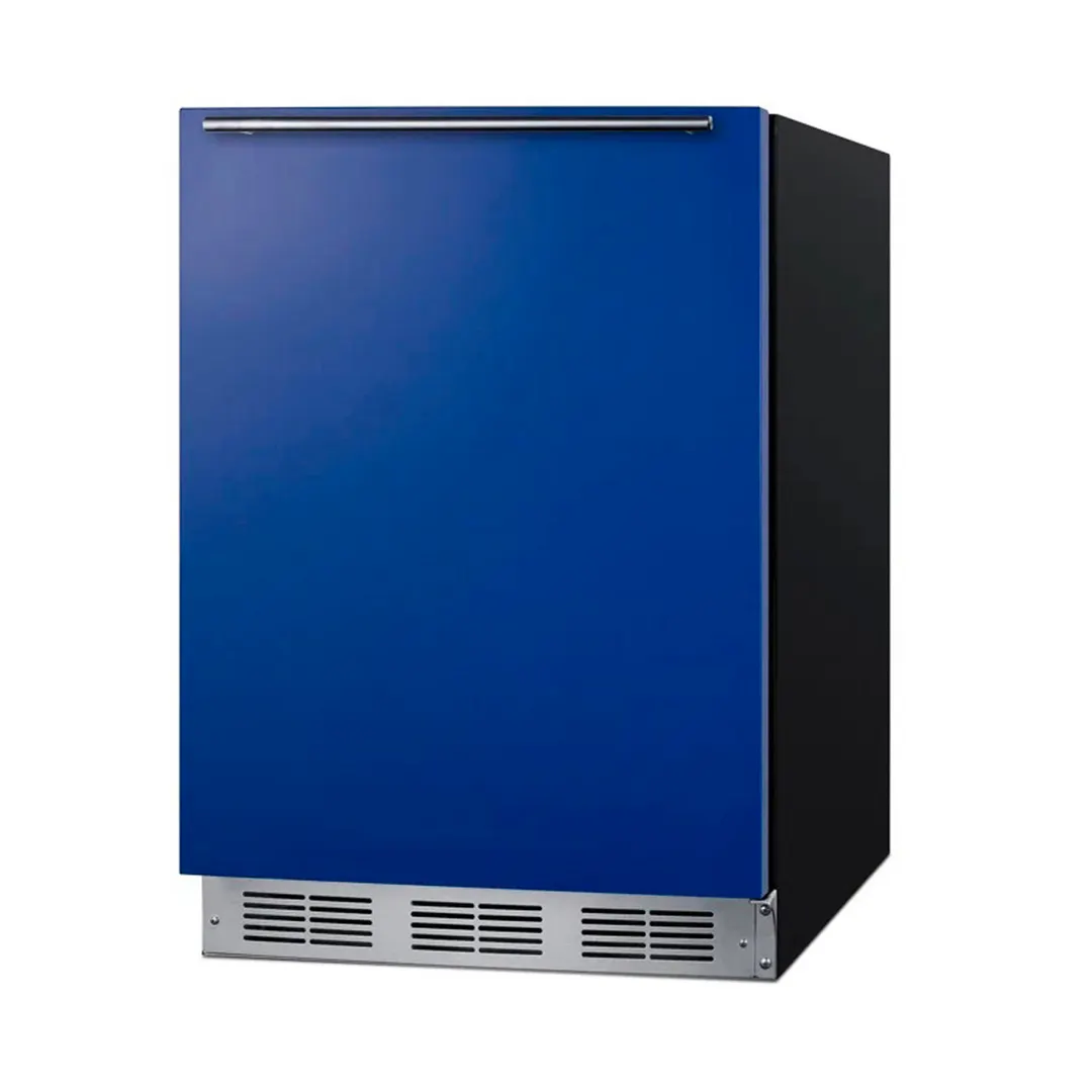 Summit BRF631BKBADA 23" Undercounter Freezer in Black, w/ Cobalt Blue Door, ADA Compliant, 5.1 cu. ft.