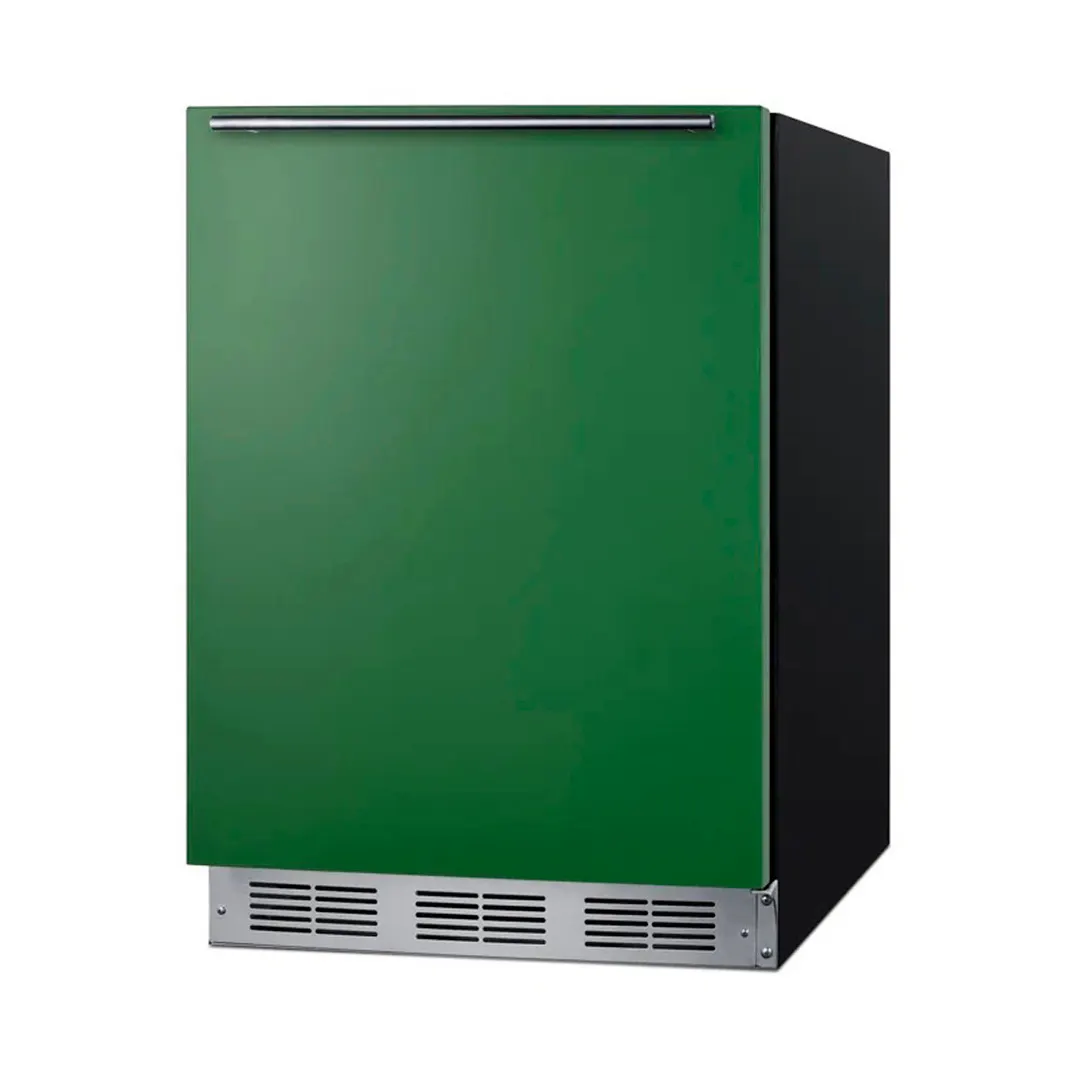 Summit BRF631BKGADA 23" Undercounter Freezer in Black w/ Emerald Green Door, ADA Compliant, 5.1 cu. ft.