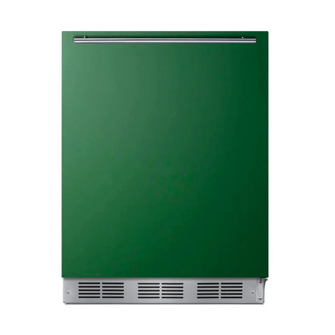 Summit BRF631BKGADA 23" Undercounter Freezer in Black w/ Emerald Green Door, ADA Compliant, 5.1 cu. ft.