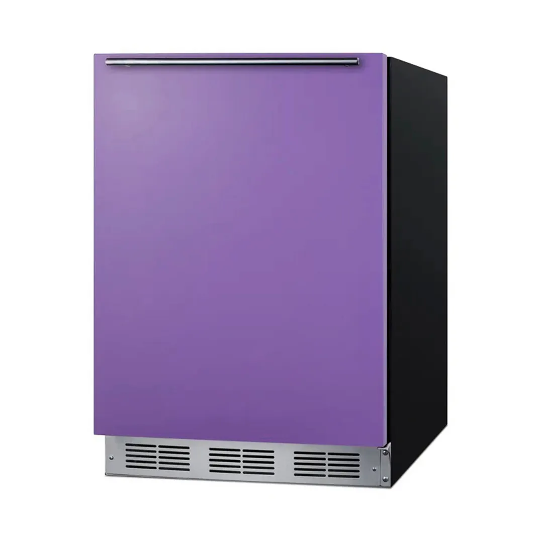 Summit BRF631BKP 23" Undercounter Freezer in Black, w/ Lavender Purple Door, 5.1 cu. ft.