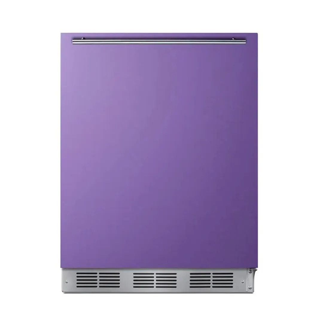 Summit BRF631BKP 23" Undercounter Freezer in Black, w/ Lavender Purple Door, 5.1 cu. ft.