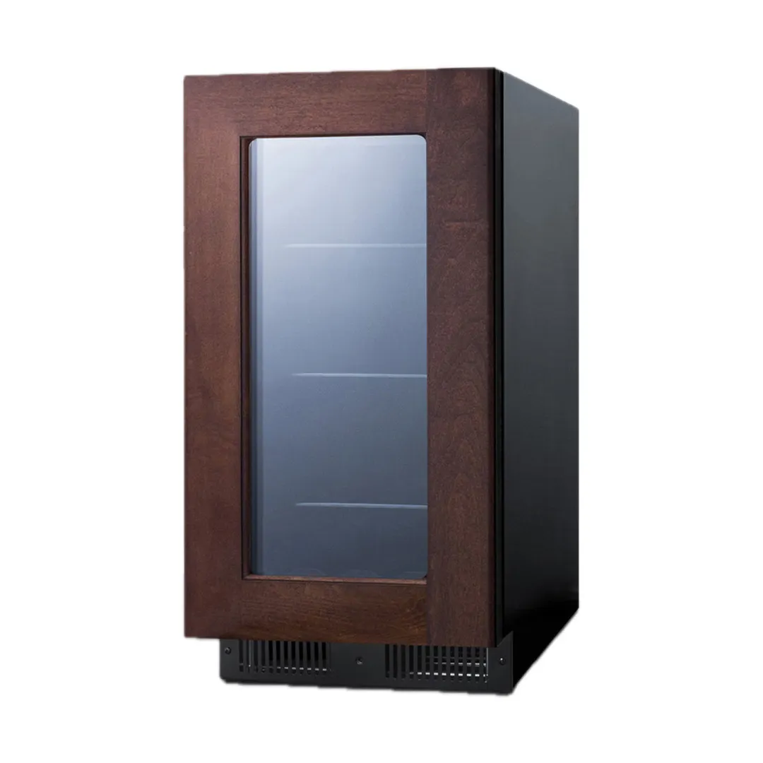 Summit CL181WBVPNR - 17" Glass Door Merchandiser Refrigerator, 2.9 cu.ft, Black Finish, Reversible Swing