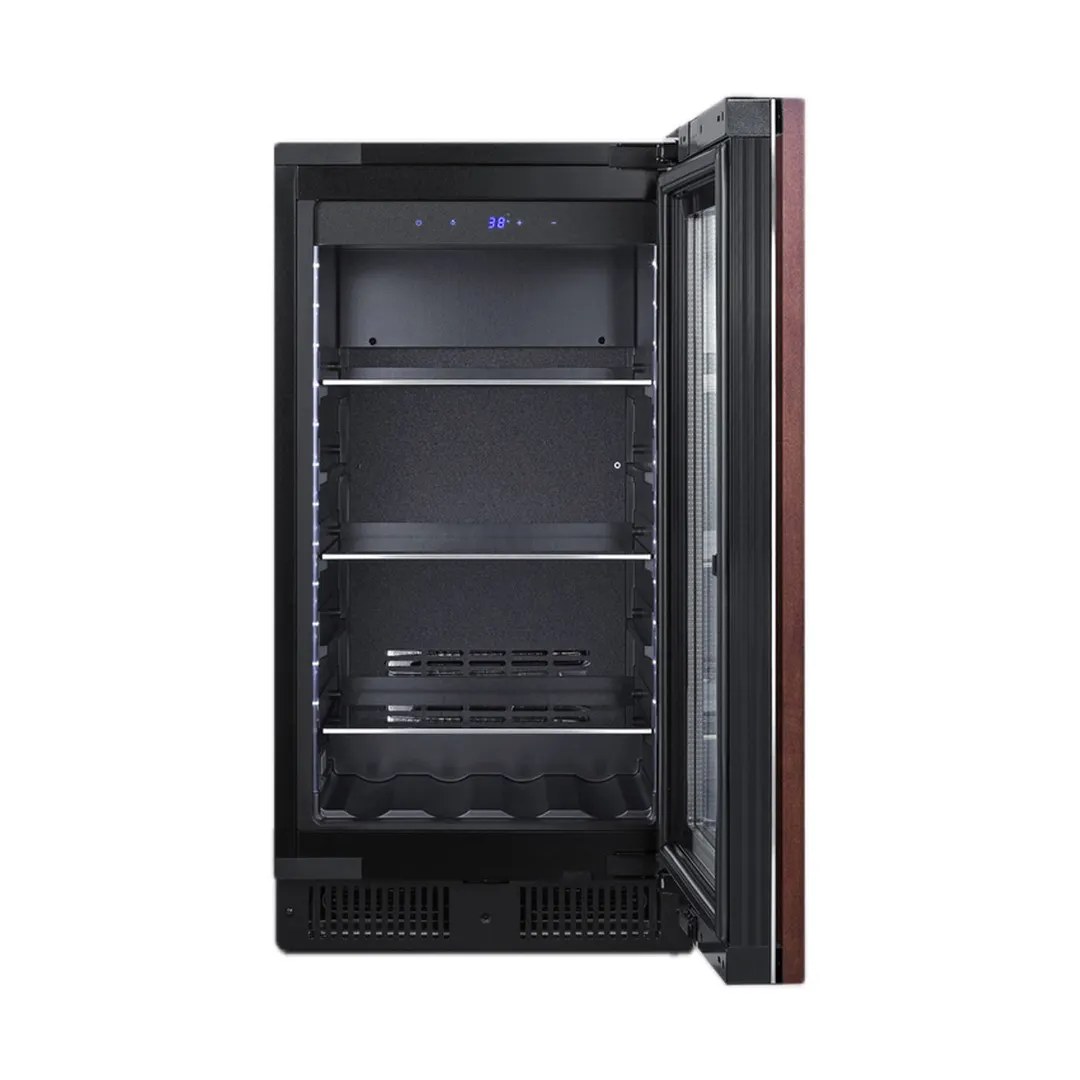 Summit CL181WBVPNR - 17" Glass Door Merchandiser Refrigerator, 2.9 cu.ft, Black Finish, Reversible Swing