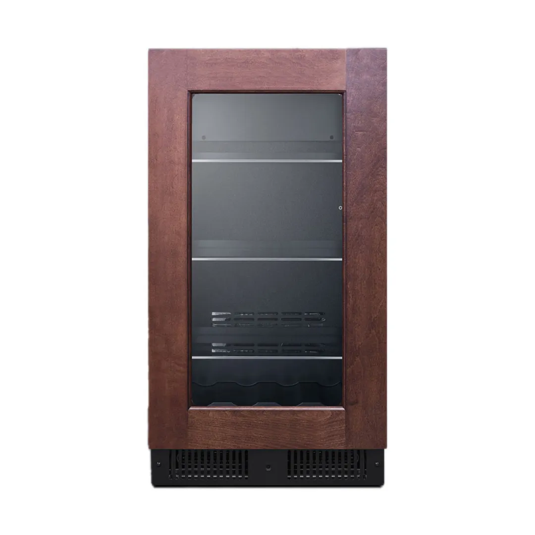 Summit CL181WBVPNR - 17" Glass Door Merchandiser Refrigerator, 2.9 cu.ft, Black Finish, Reversible Swing