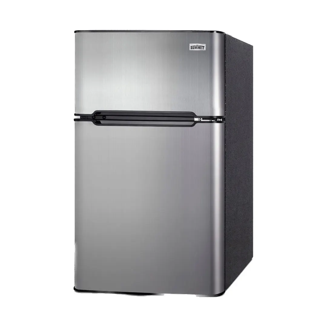 Summit CP34BSSADA 19" Compact Reach-In Refrigerator Freezer in Black, Stainless Steel Door, 3.2 cu. ft.