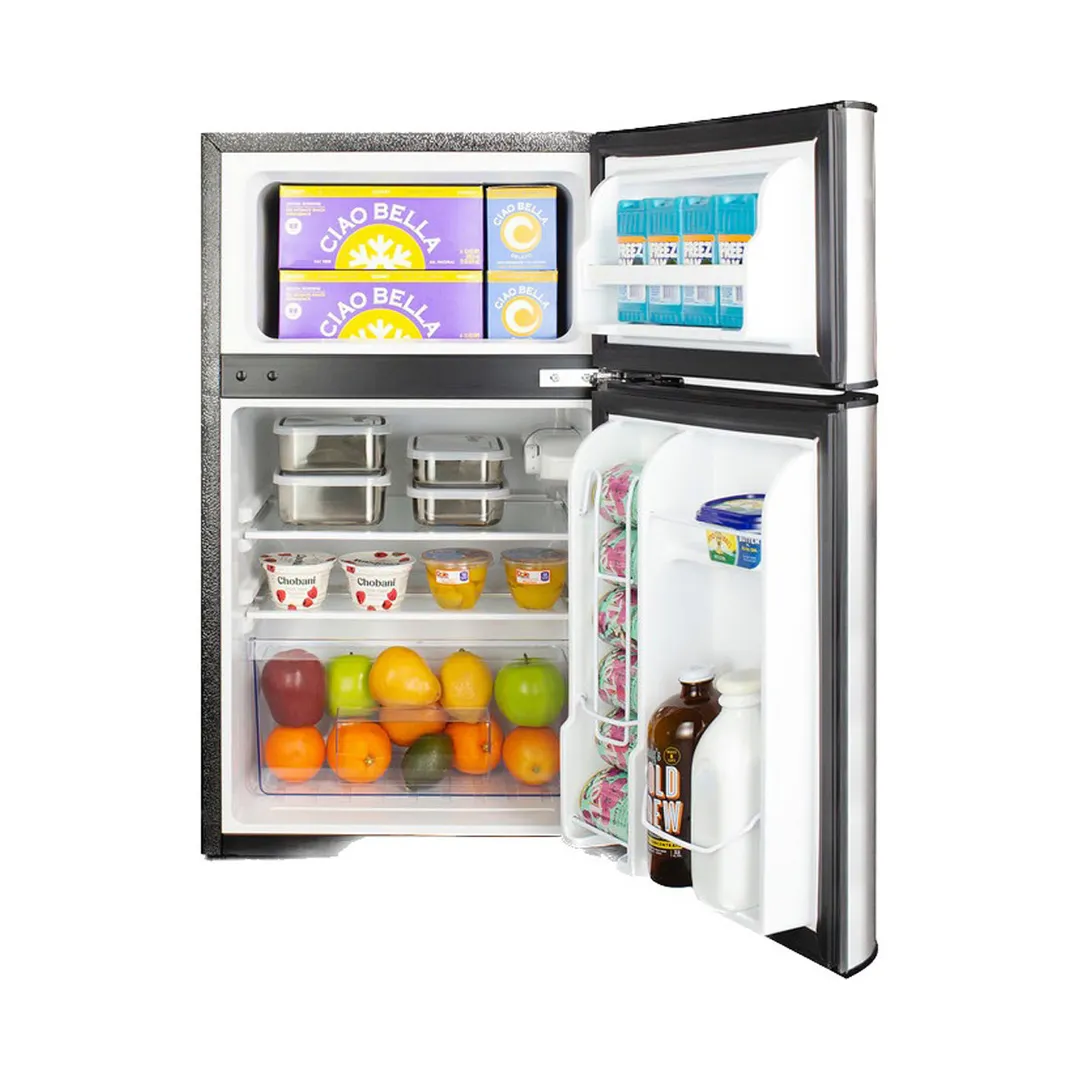 Summit CP34BSSADA 19" Compact Reach-In Refrigerator Freezer in Black, Stainless Steel Door, 3.2 cu. ft.