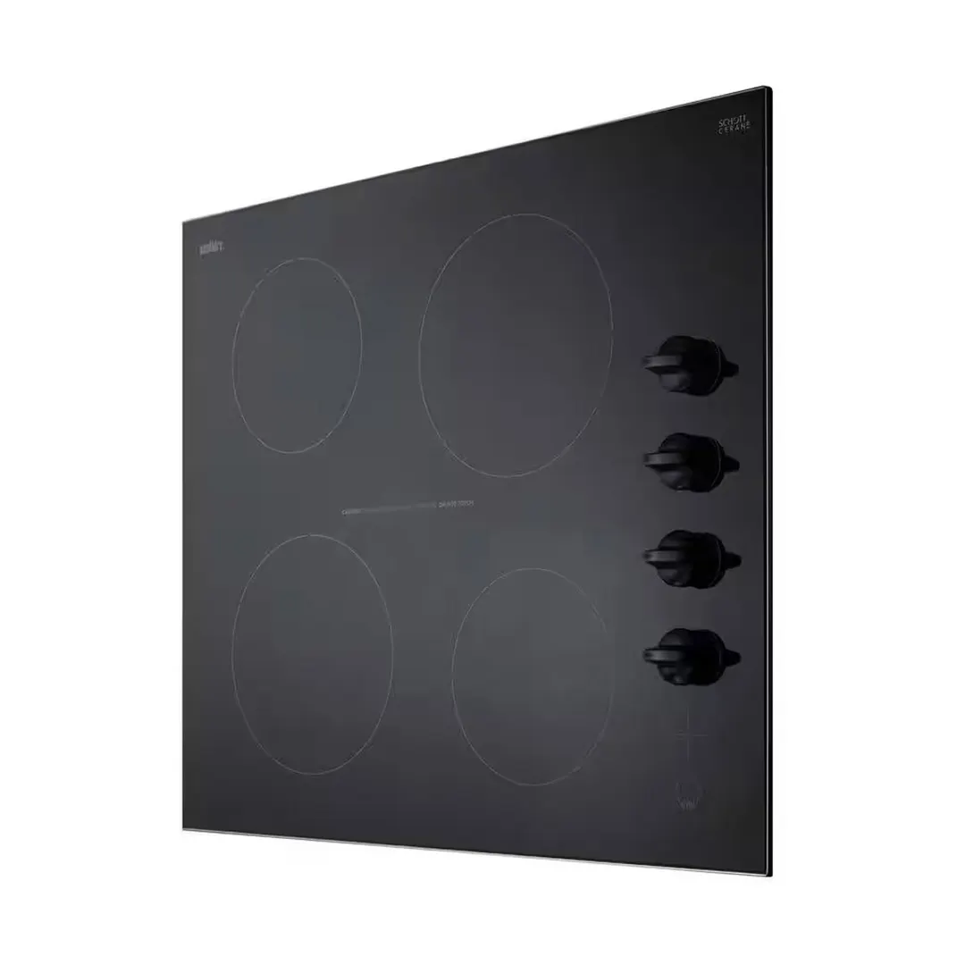 Summit CR4B242BK 24" Electric Radiant CookTop w/ (4) Burners, White Ceramic Glass, Manual Controls, 6.0 kW, 230v