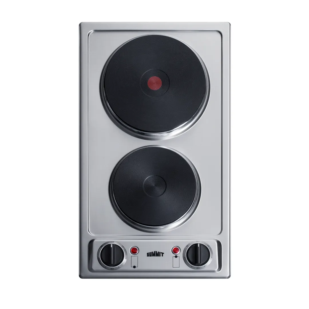 Summit CSD2B230 11 1/4" Electric Radiant CookTop w/ (2) Solid Burners, Manual Controls, 3.0 kW, 230v