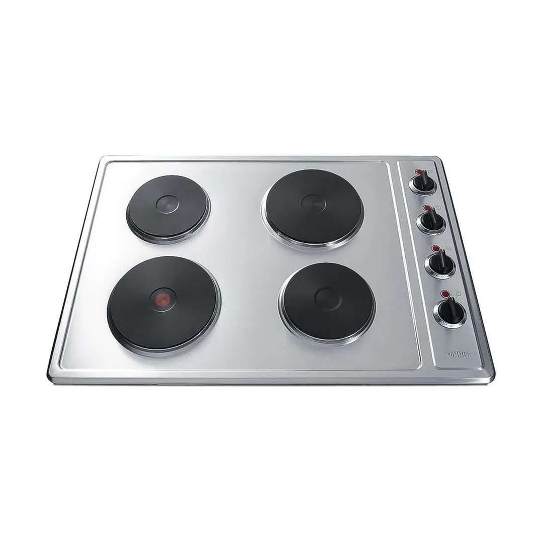 Summit CSD4B300 30" Electric Built-In CookTop w/ (4) Solid Burners, Manual Controls, 5.5 kW, 230v