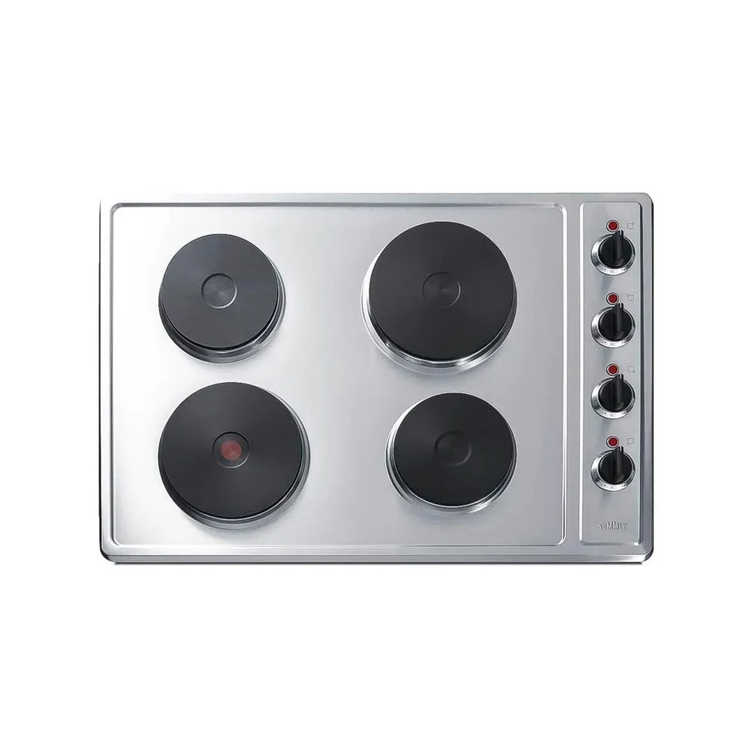 Summit CSD4B300 30" Electric Built-In CookTop w/ (4) Solid Burners, Manual Controls, 5.5 kW, 230v