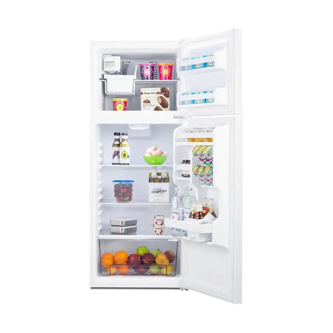Summit FF1091WIM 24" Reach-In Refrigerator Freezer in White, w/ 2 Doors, Ice Maker, 10 cu. ft.