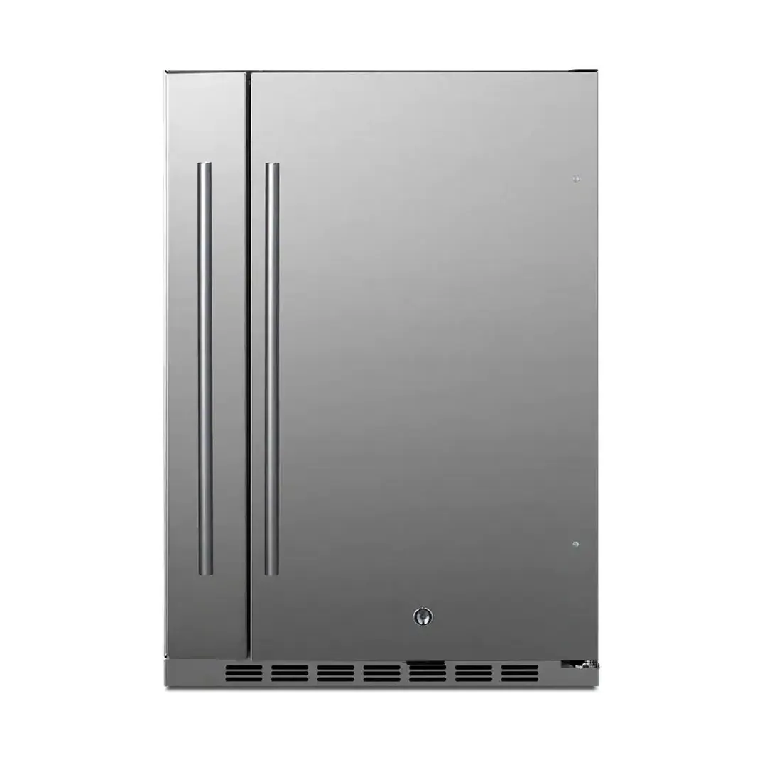 Summit FF19524 24" Built-in or Freestanding Undercounter Refrigerator in Stainless Steel, 3.13 cu. ft.