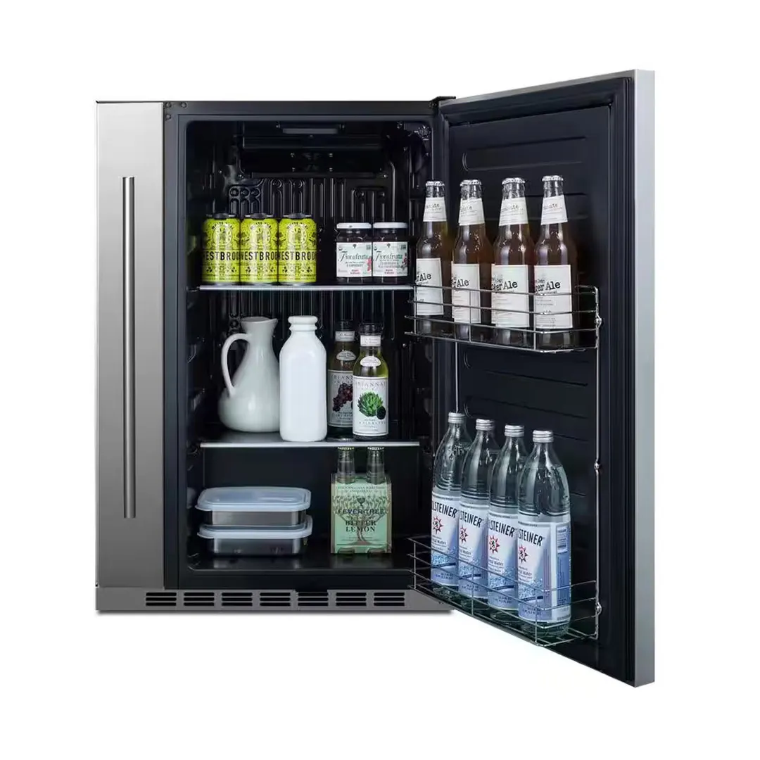 Summit FF19524 24" Built-in or Freestanding Undercounter Refrigerator in Stainless Steel, 3.13 cu. ft.