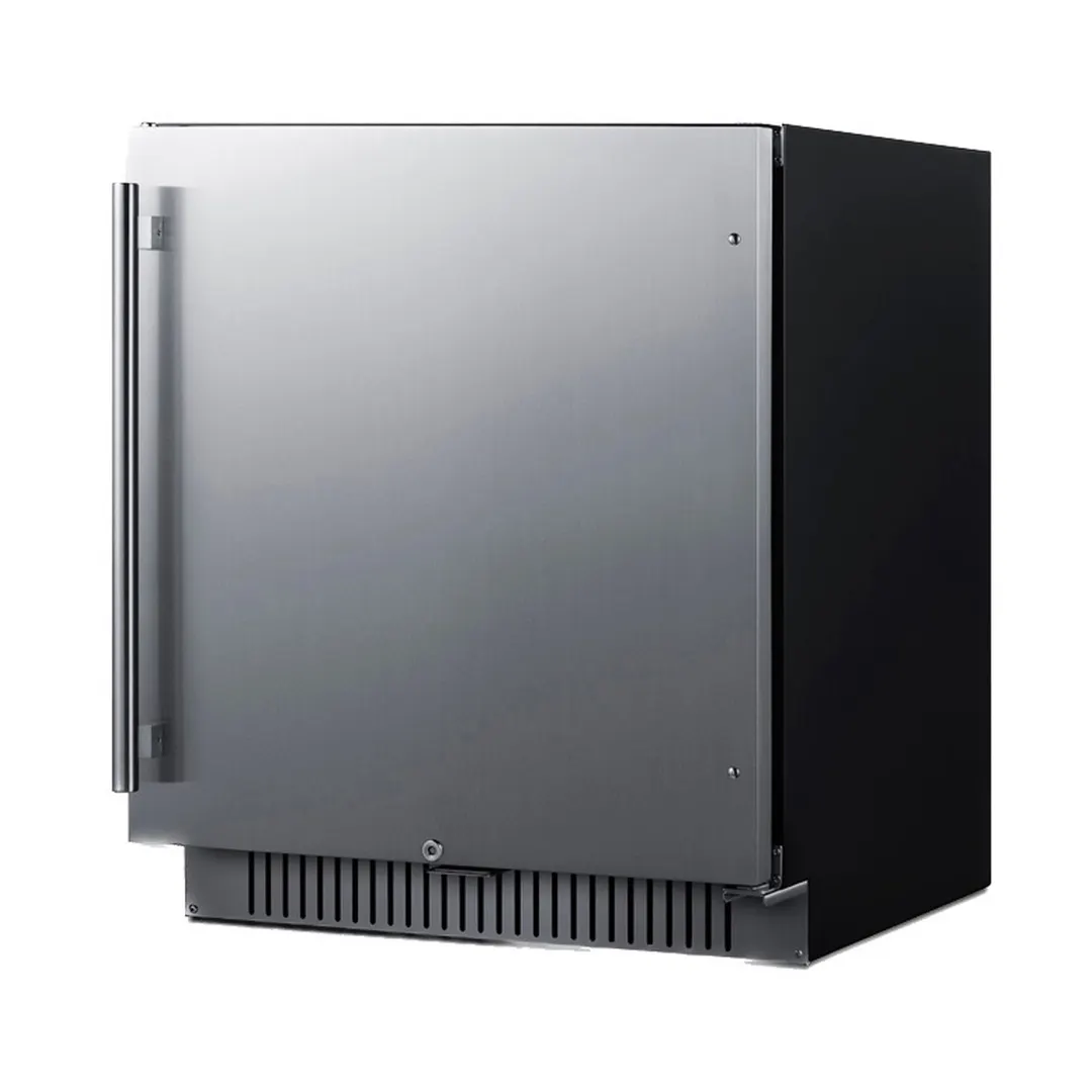 Summit FF27BSSADA 27" Built-in Undercounter Refrigerator in Black, Stainless Steel Door, ADA Compliant, 5 cu. ft.