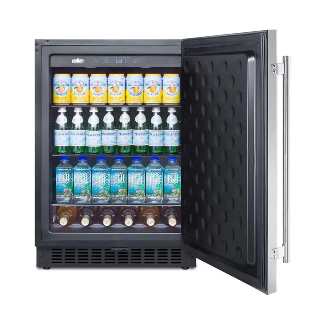 Summit FF64BCSS 24" Built-in or Freestanding Refrigerator, Stainless Steel, 4.6 cu. ft.