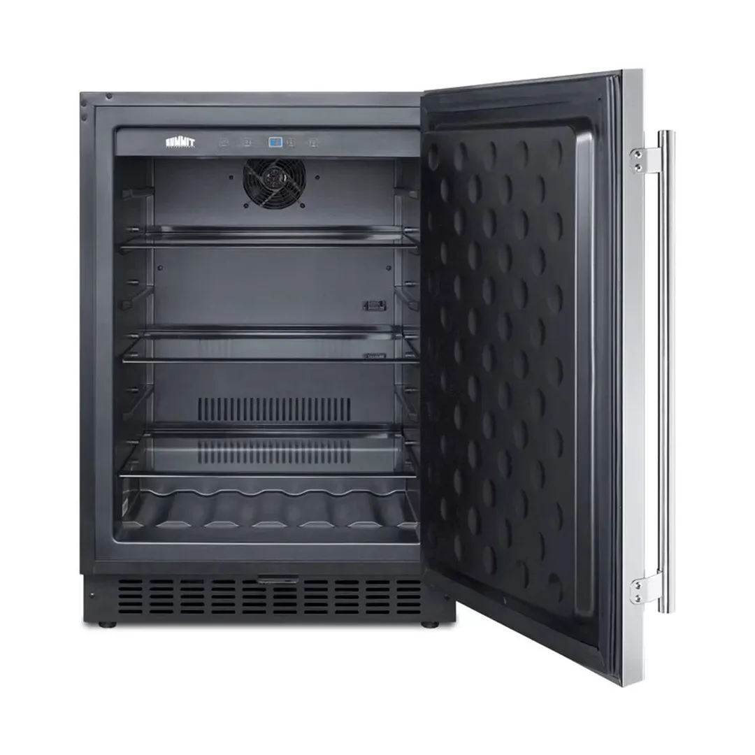 Summit FF64BCSS 24" Built-in or Freestanding Refrigerator, Stainless Steel, 4.6 cu. ft.