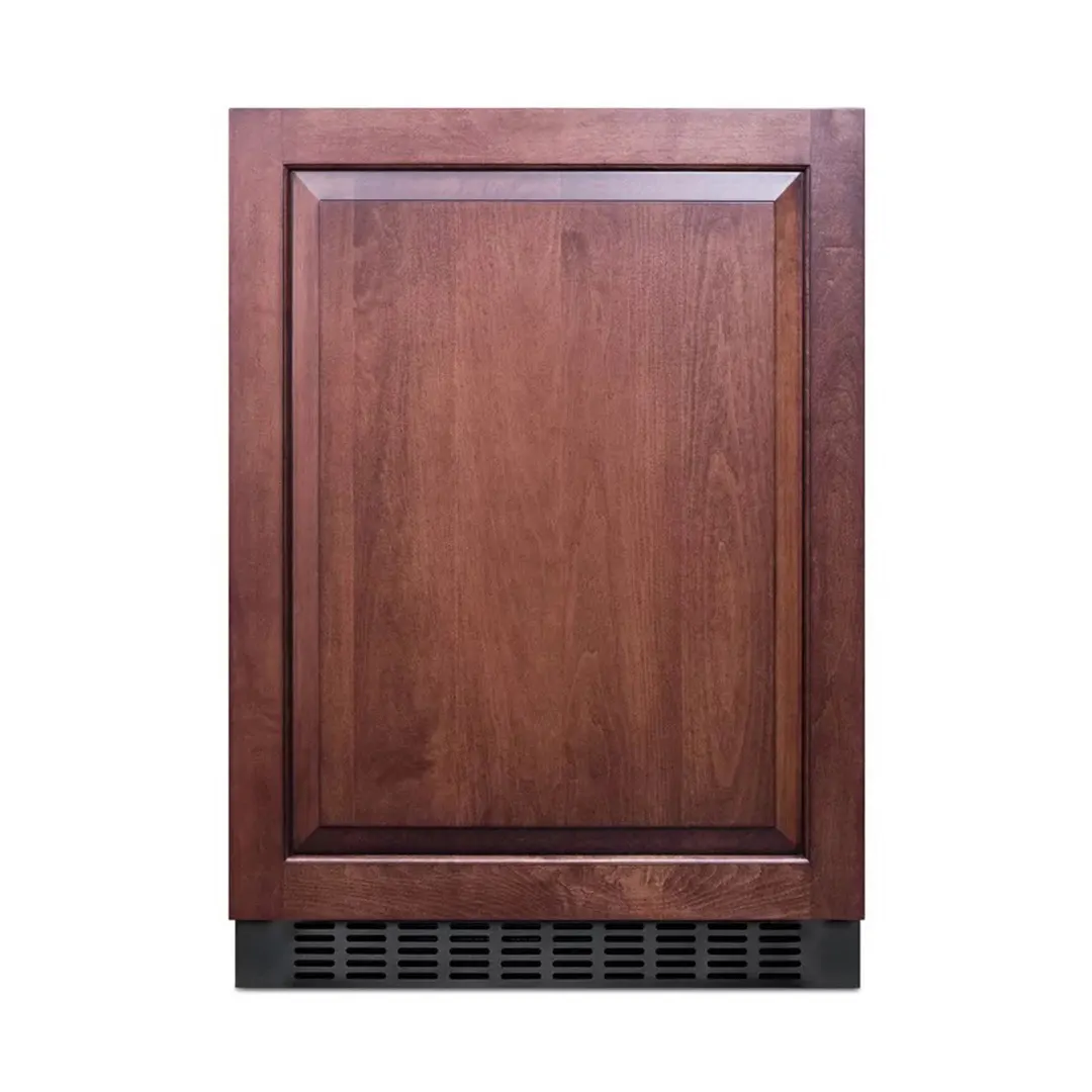 Summit FF64BIF 24" Built-in or Freestanding Refrigerator in Black, Panel Ready Door, 4.6 cu. ft.