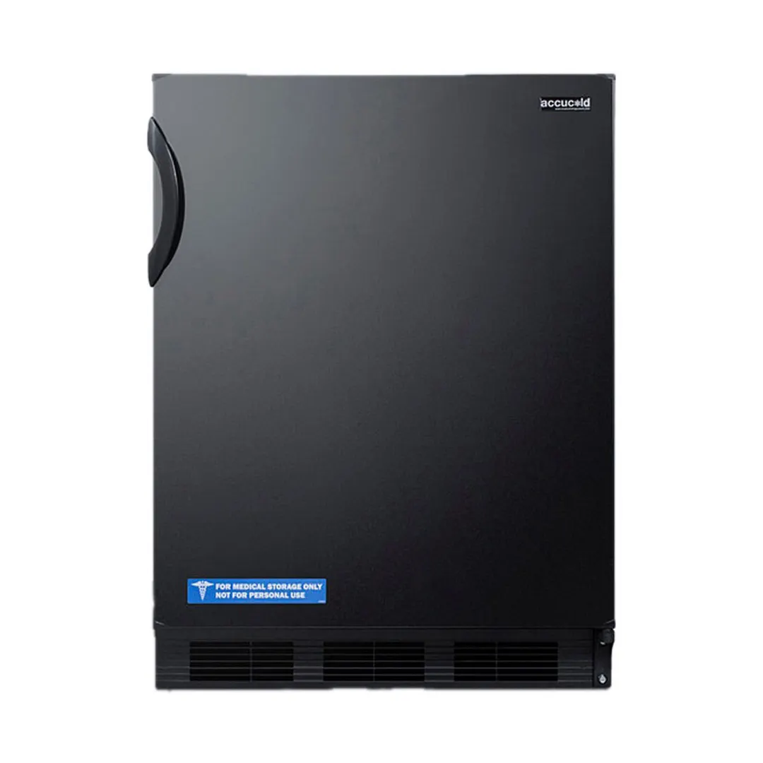 Accucold FF6BKBI7 Built-in or Freestanding Undercounter Refrigerator in Black, 5.5 cu. ft.