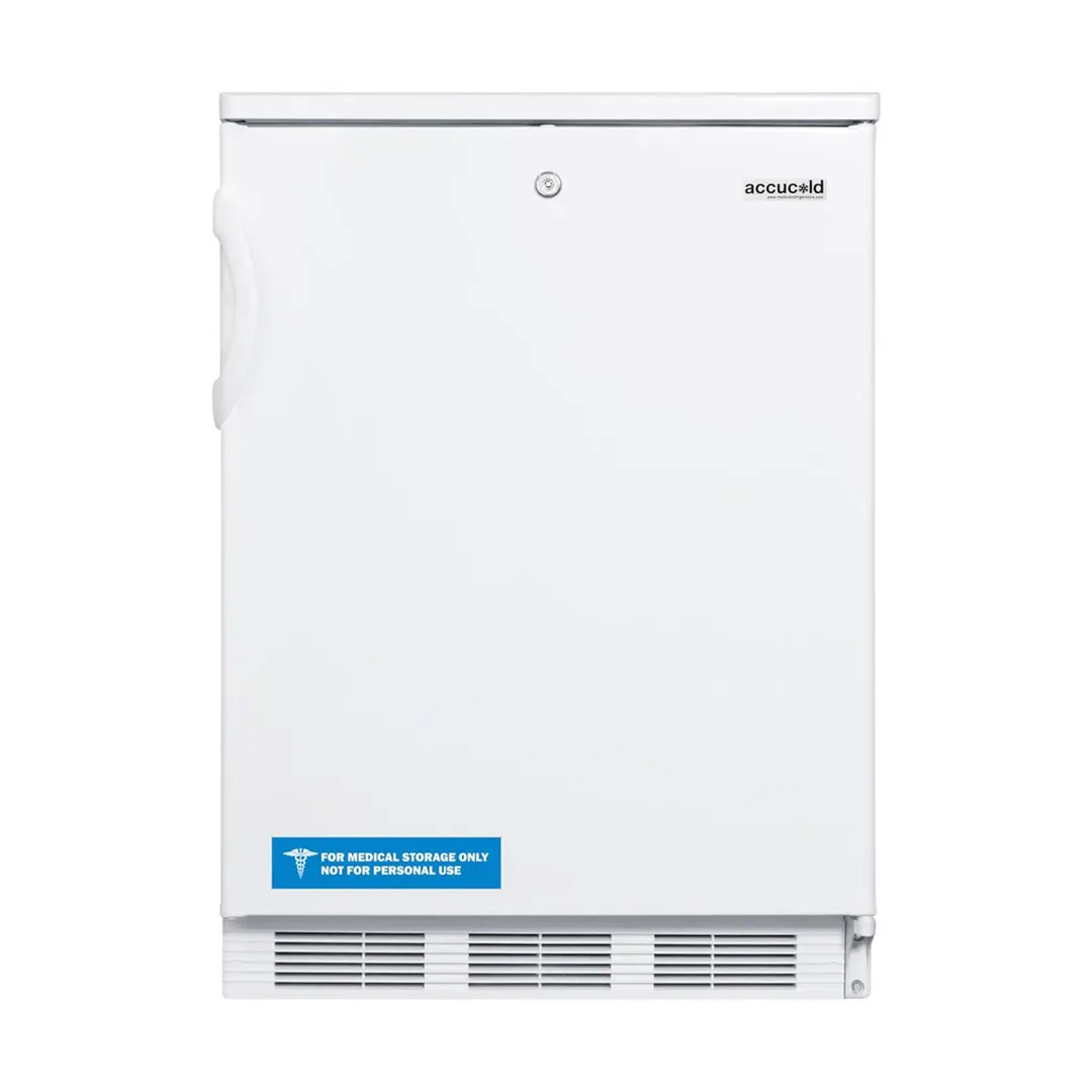 Accucold FF6LWBI7 Built-in or Freestanding Undercounter Refrigerator in White, 5.5 cu. ft.