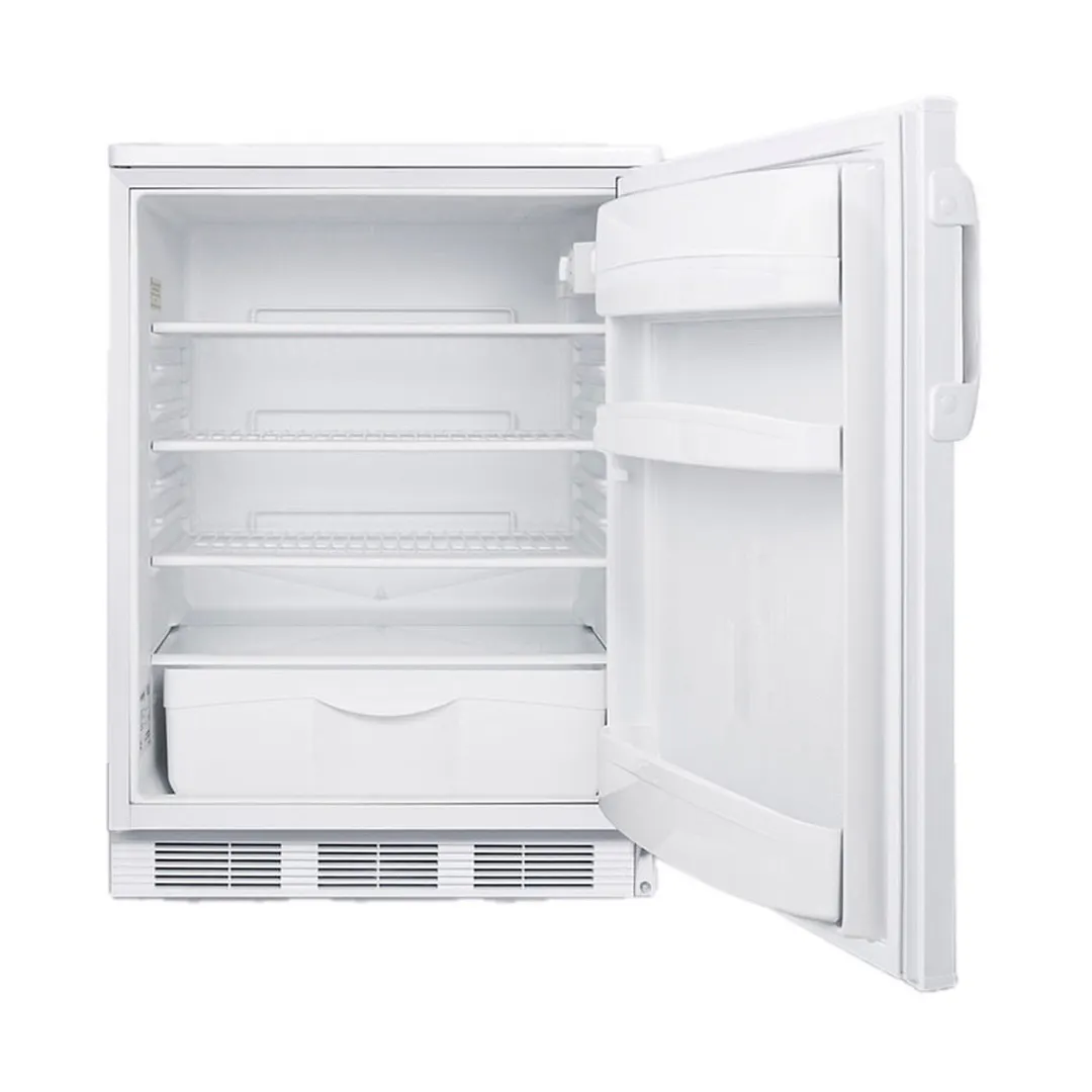 Accucold FF6LWBI7 Built-in or Freestanding Undercounter Refrigerator in White, 5.5 cu. ft.
