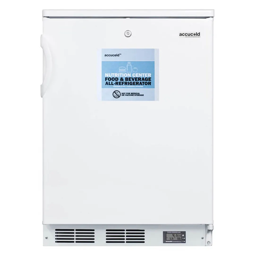 Accucold FF6LWBI7NZ Built-in Undercounter Nutrition Center Refrigerator in White, 5.5 cu. ft.