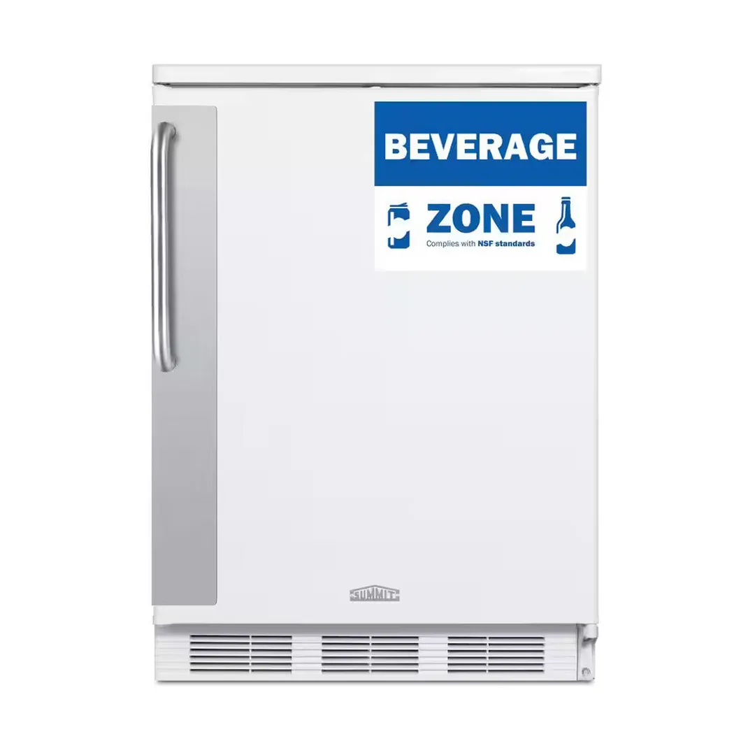 Summit FF6W7BZ One Section Reach-In Refrigerator in White, Right Hinged Door, 5.5 cu. ft.
