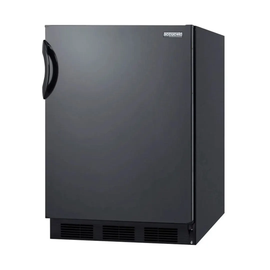 Summit FF7BK 24" Freestanding Undercounter Refrigerator in Black, 5.5 cu. ft.