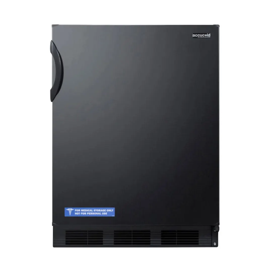 Summit FF7BK 24" Freestanding Undercounter Refrigerator in Black, 5.5 cu. ft.