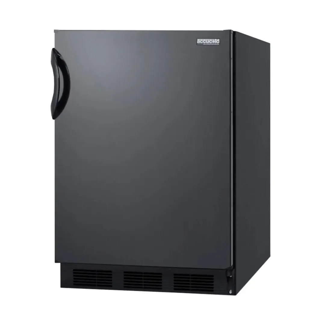 Summit FF7BKBI 24" Built-in or Freestanding Undercounter Refrigerator in Black, 5.5 cu. ft.