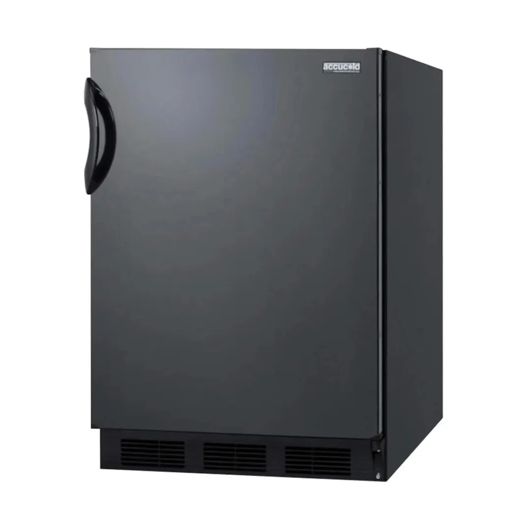 Summit FF7BKBIADA 24" Built-in or Freestanding Undercounter Refrigerator in Black, ADA Compliant, 5.5 cu. ft.
