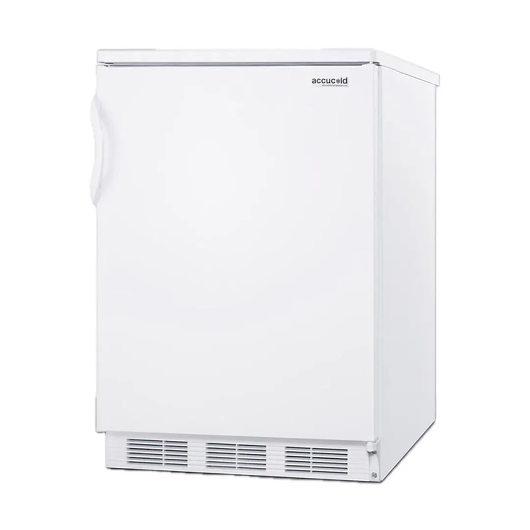 Accucold FF7LWBI Built-in or Freestanding Undercounter Refrigerator in White, Reversible Door, 5.5 cu. ft.