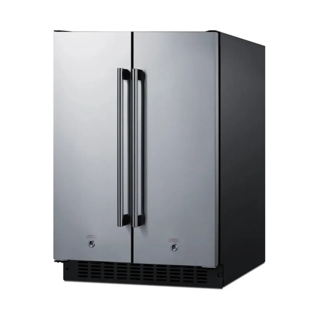 Summit FFRF24SS Reach-In Refrigerator Freezer in Black, w/ Stainless Steel Door, 3.78 cu. ft.
