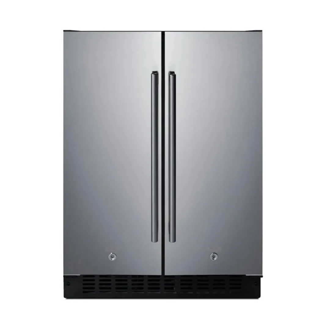 Summit FFRF24SS Reach-In Refrigerator Freezer in Black, w/ Stainless Steel Door, 3.78 cu. ft.