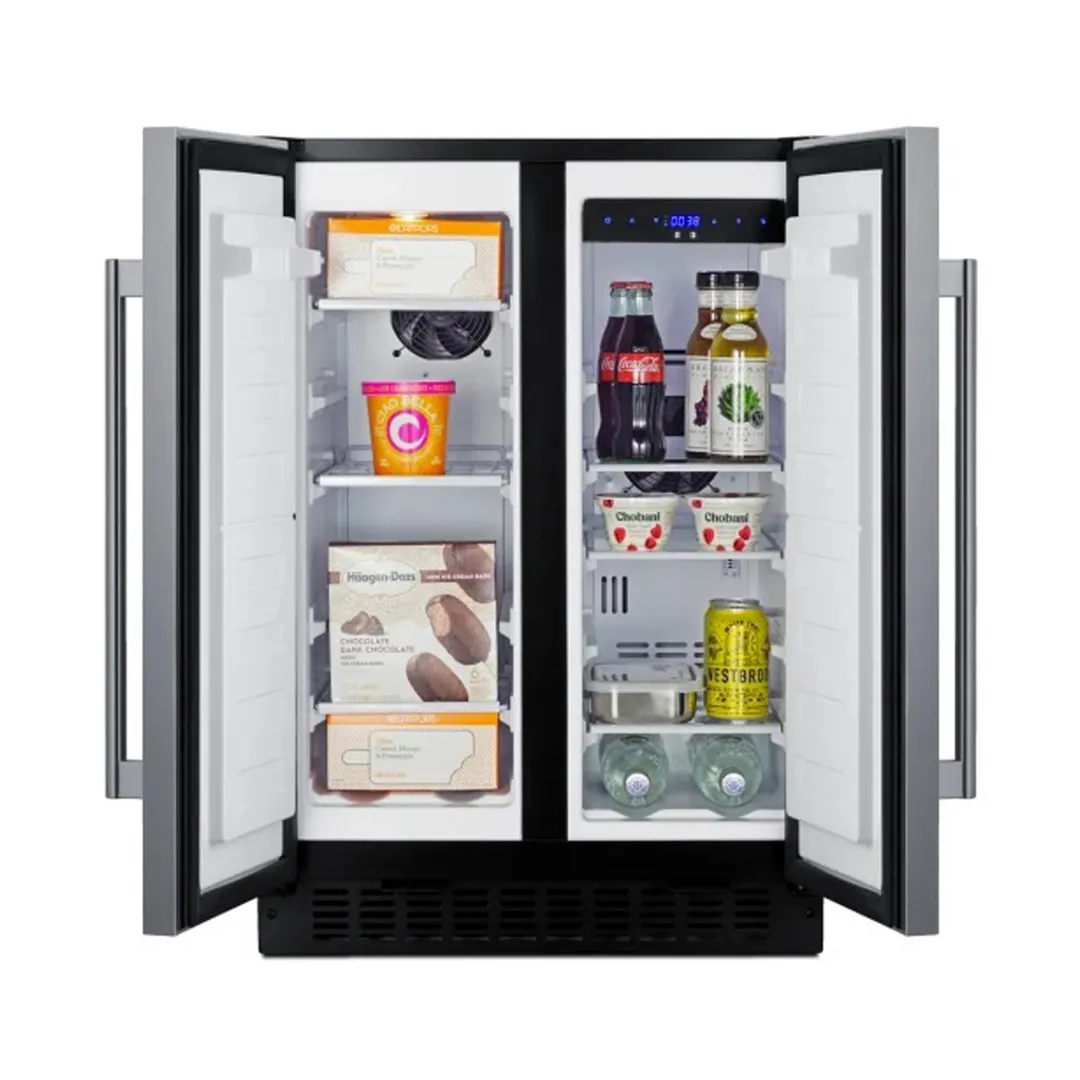 Summit FFRF24SS Reach-In Refrigerator Freezer in Black, w/ Stainless Steel Door, 3.78 cu. ft.