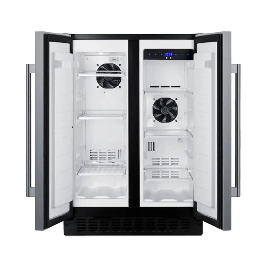 Summit FFRF24SS Reach-In Refrigerator Freezer in Black, w/ Stainless Steel Door, 3.78 cu. ft.