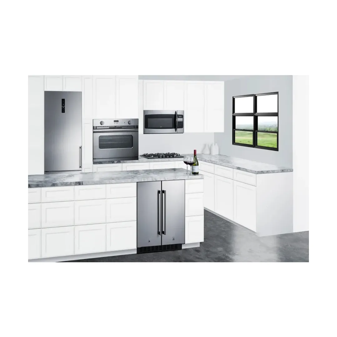 Summit FFRF24SS Reach-In Refrigerator Freezer in Black, w/ Stainless Steel Door, 3.78 cu. ft.