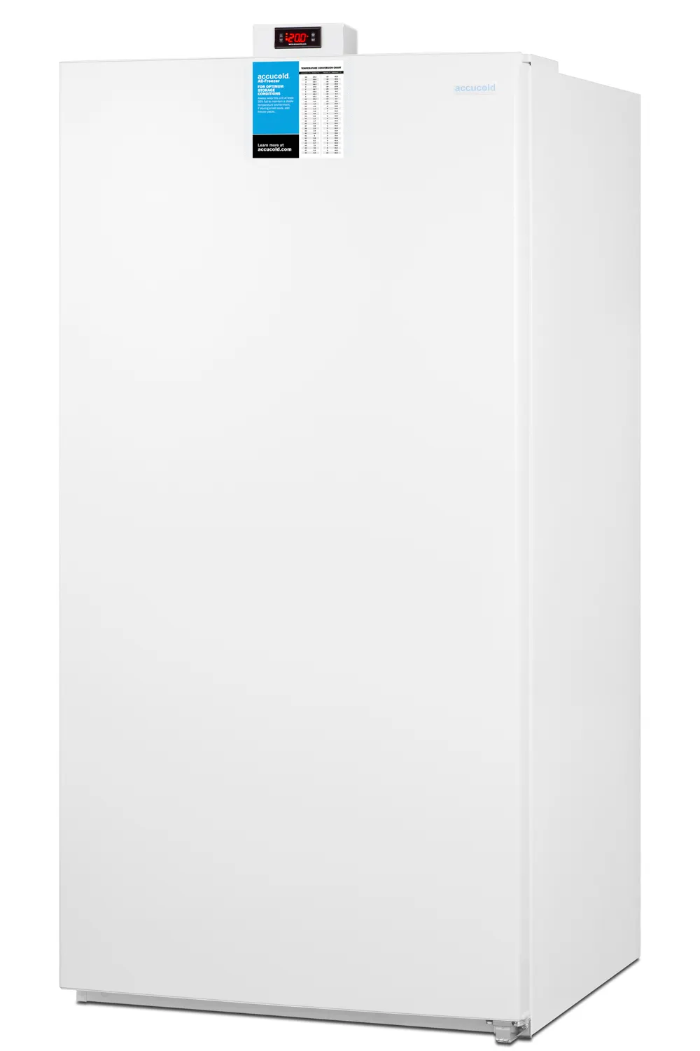 Summit FFUF234IM 32.75" Upright Reach-In Freezer w/ Ice Maker, White, 21 cu. ft.