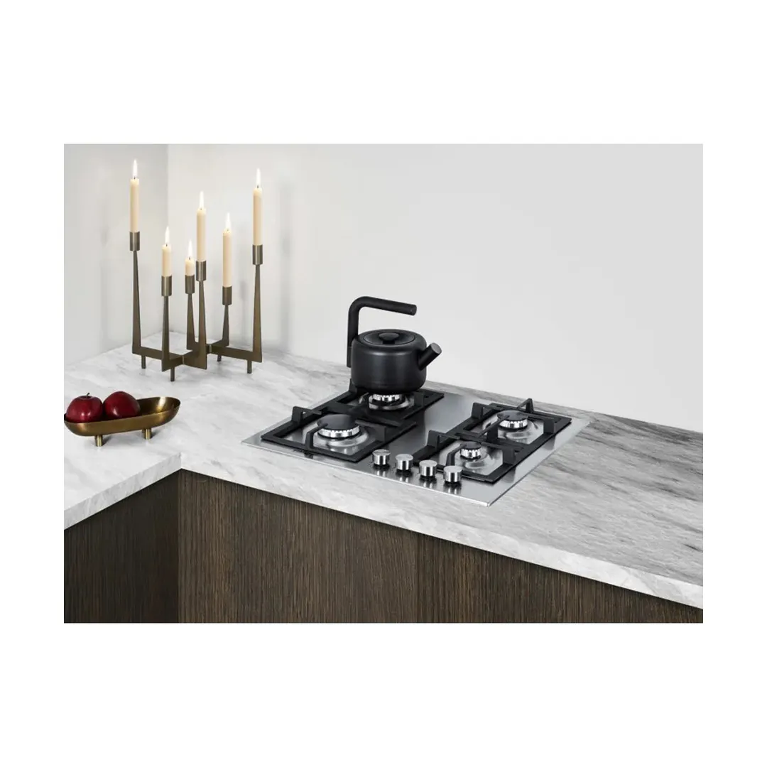 Summit GCJ4SSLP 24" Built-In LP Gas Cooktop/Hotplate with (4) Burners, Stainless Steel Surface, 25.400 BTU