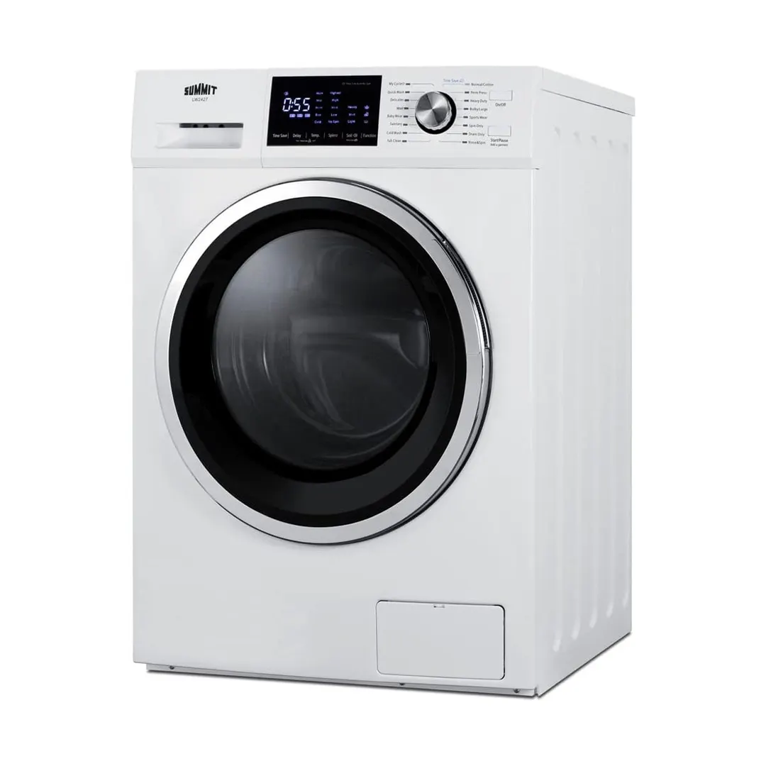 Summit LW2427 Front-Loading Washer, 24" Wide Slim-Fitting Design