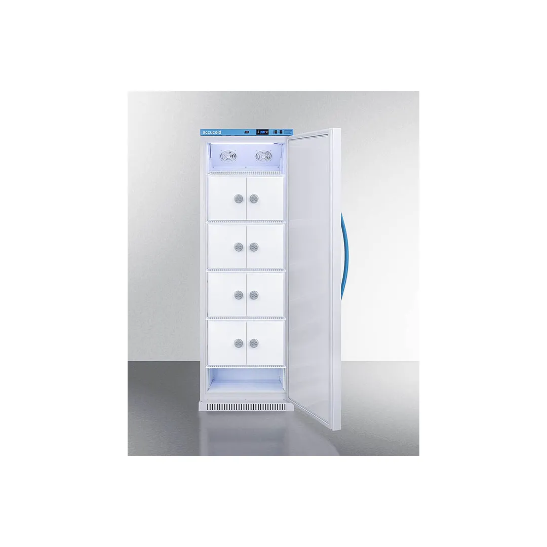 Accucold MLRS15MCLK 23.38" Breast Milk Refrigerator w/ 8 Lockers, White, 15 cu. ft.