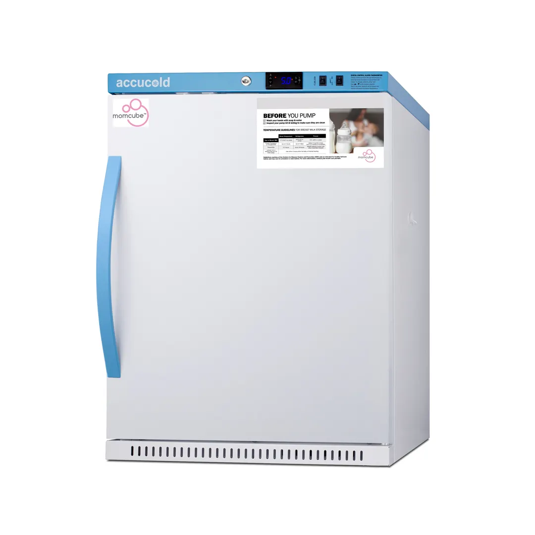 Accucold MLRS62BIADAMC 23.38" Undercounter Breast Milk Refrigerator w/ 4 Shelves, White, 6 cu. ft.