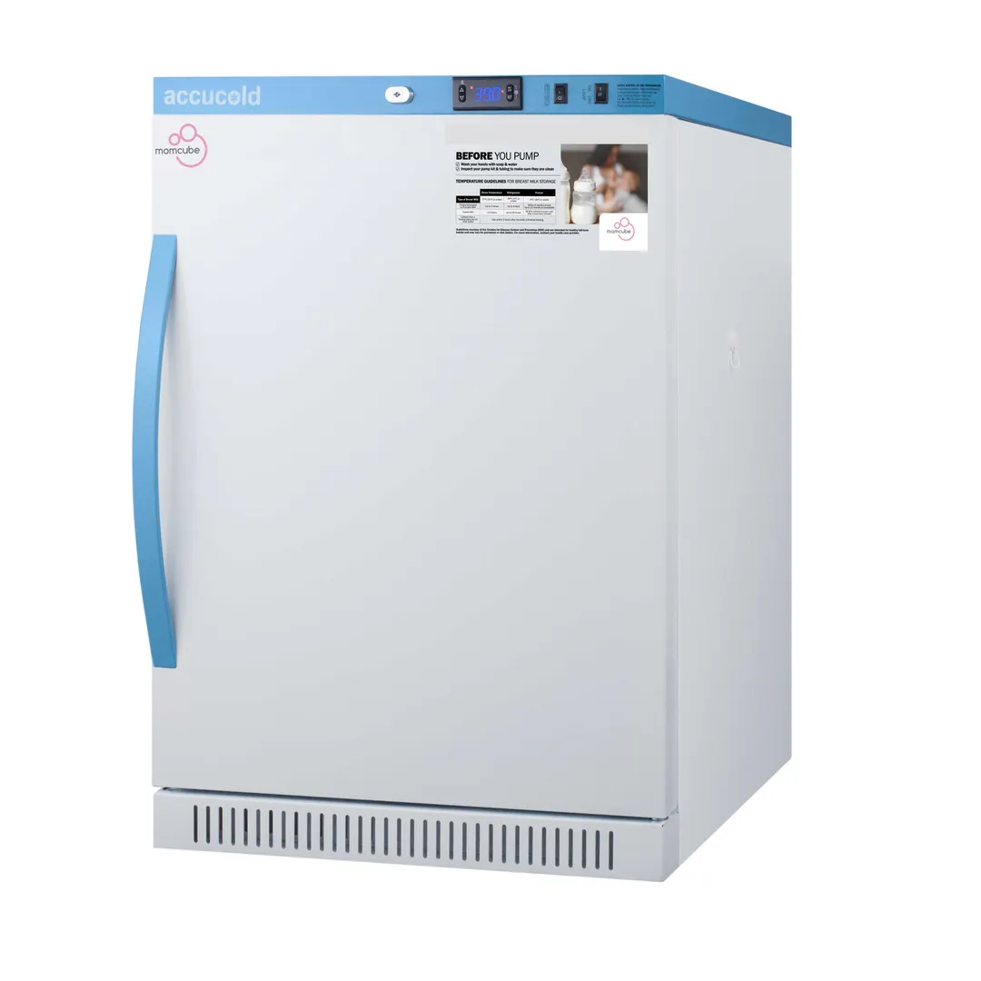 Accucold MLRS6MC 23.38" Undercounter Breast Milk Refrigerator w/ 4 Shelves, White, 6 cu. ft.
