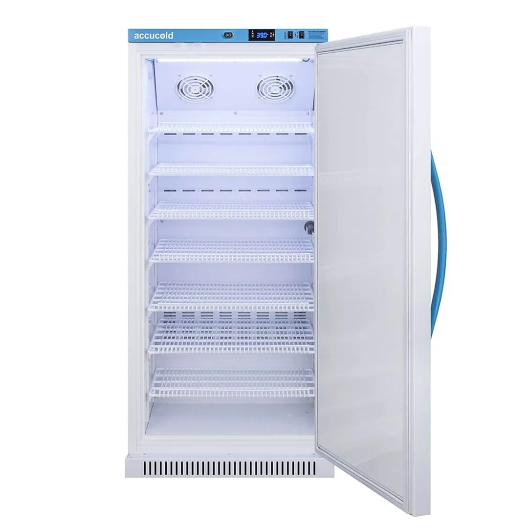 Accucold MLRS8MC 23.38" Undercounter Breast Milk Refrigerator w/ 7 Shelves, White, 8 cu. ft.