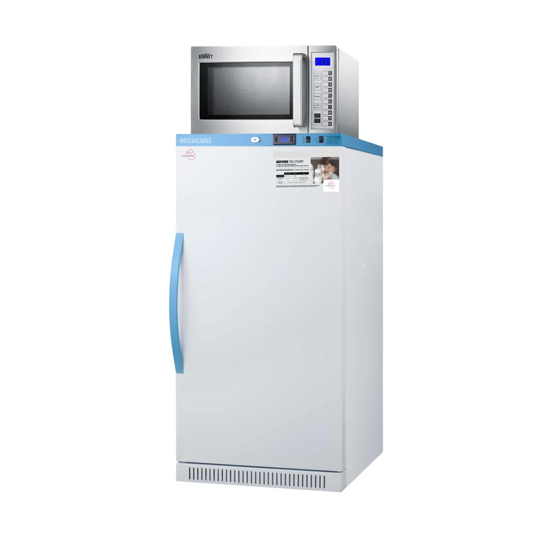 Accucold MLRS8MC-SCM1000SS 23.38" Breast Milk Refrigerator w/ Microwave, 7 Shelves, White, 8 cu. ft.