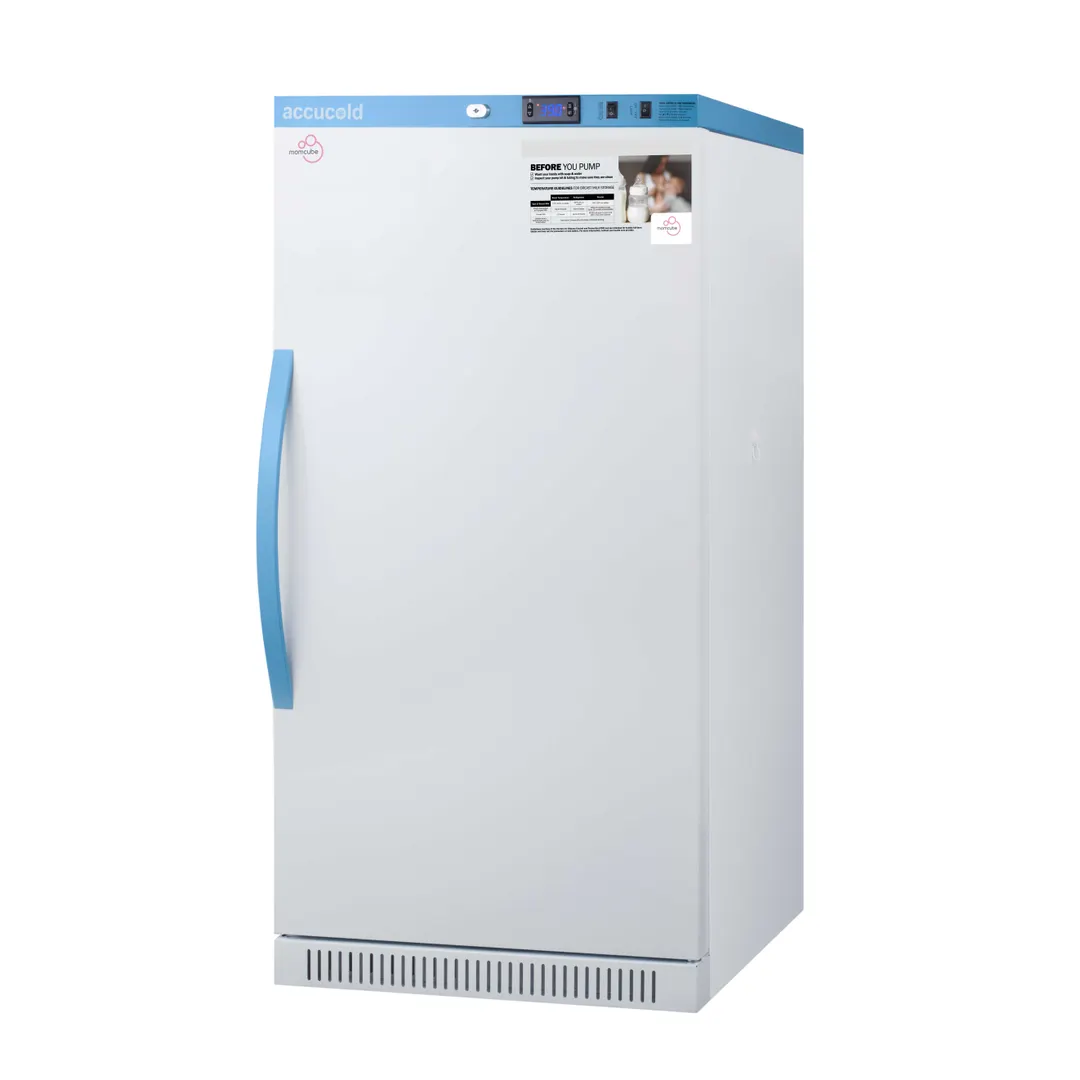 Accucold MLRS8MCLK 23.38" Undercounter Breast Milk Refrigerator w/ 4 Lockers, White, 8 cu. ft.