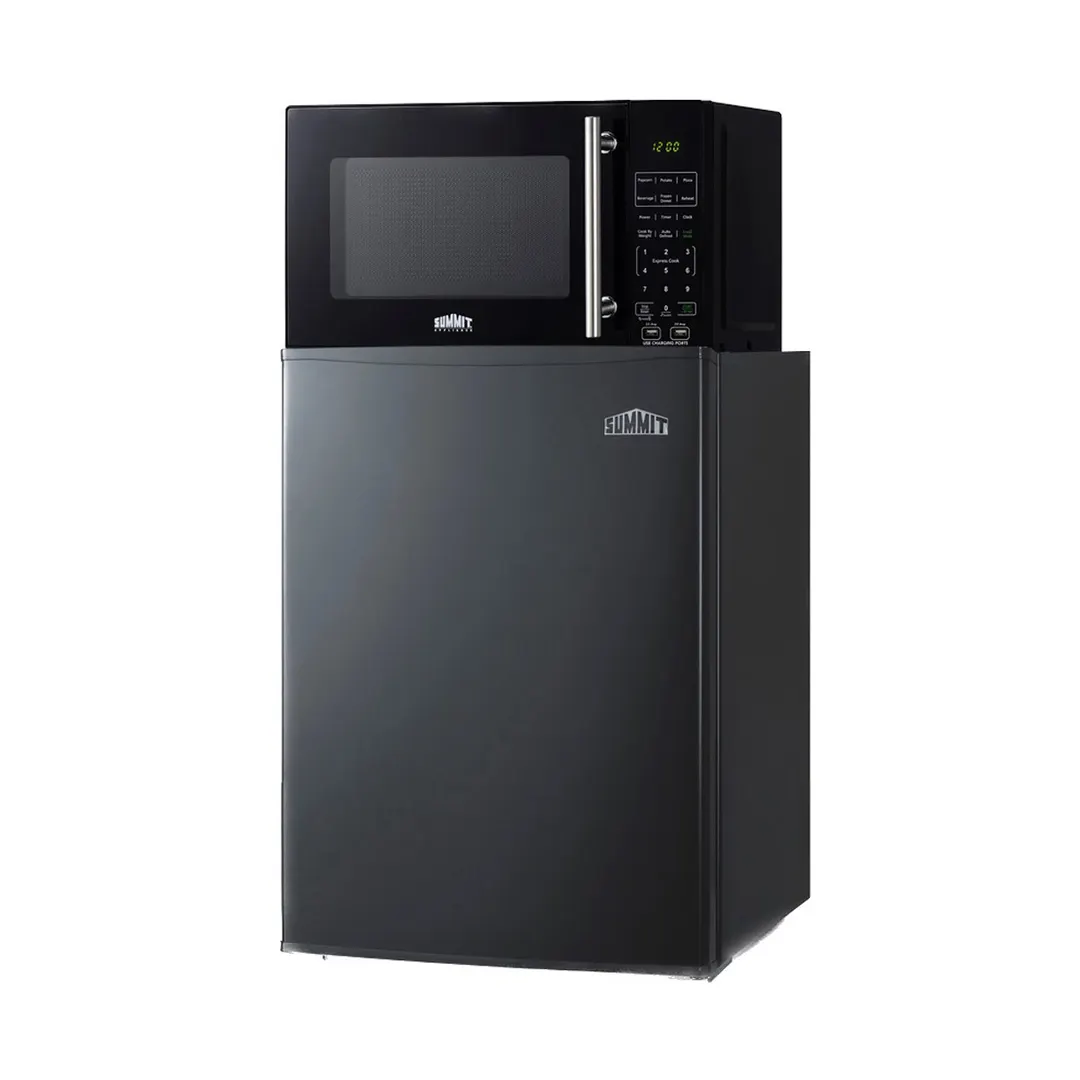 Summit MRF29KA 18.5" Breast Milk Refrigerator w/ Microwave, Black, 2.4 cu. ft.